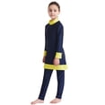 thumbnail image 6 of Shadoumai Full Coverage Long Sleeve UPF 50+ Sun Two Piece Swimsuit With Skirt For Girls,Mermaid 3Pc Toddler Girls Shorts, 6 of 8