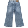thumbnail image 2 of KIDSCOOL Girls Wide Leg Denim Pants 5-13T Ripped Heart Embroidered Jeans ,Light Blue,11-12 Years, 2 of 7