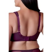Women's Berlei B541 Beauty Stripe Underwired Minimizer Bra (Deep Blue 34DD)