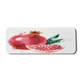 thumbnail image 1 of Fruit Computer Mouse Pad, Pomegranate Hand Drawn Watercolor Style Paint Yummy Juicy Winter Taste Art, Rectangle Non-Slip Rubber Mousepad Large, 31" x 12", Magenta Forest Green, by Ambesonne, 1 of 2