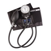 MABIS Legacy Series Aneroid Sphygmomanometer Manual Blood Pressure Monitor with Calibrated Black Nylon Arm Cuff, with Carrying Case, Size Adult