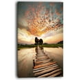 thumbnail image 3 of Designart Makeshift Wooden Pier Over River Canvas Wall Art, 3 of 4