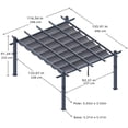 thumbnail image 4 of Danolapsi Outdoor Pergola 10 x 10ft Aluminum Pergola, Outdoor Shelter Modern Design with Adjustable Roof Sun Shade Pavilion Grape Trellis Grill Gazebo for Gardens, Patios, Garden Yard, Poolside, Deck, 4 of 7