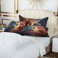 thumbnail image 6 of Fantasy Dragons Battle Plush Pillow Cases King Size Ultra Soft Warm Pillowcases with Zipper 20"x40", 6 of 9