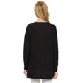 thumbnail image 3 of YELETE Women’s Loose Fitting Long Sleeve Top, Black M, 3 of 4