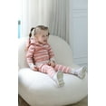 thumbnail image 3 of Tiny Cutey Toddler Baby Girl Winter Long Sleeve Striped Hoodie Sweatshirt Pants Outfit Clothes Sets,Size 6-12M, 3 of 8
