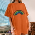 thumbnail image 2 of RKSTN T-Shirts de Fierté pour Femmes T-Shirt Graphique Arc-en-Ciel T-Shirts Imprimé Arc-en-Ciel Col Rond Manches Courtes Grande Taille, 2 of 5
