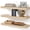 Oak, variant on Mifurn 23.6'' Floating Shelves for Wall, Wall Mounted Wood Shelves for Bedroom, Bathroom, Kitchen, Set of 3, Gray
