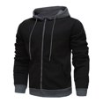 thumbnail image 3 of Sweatshirts for Men,Color Block Hoodie Autumn Winter Pullover Thread Drawstring Casual Comfortable for Daily,Mens Hooded Sweatshirt,03 GY1,XL, 3 of 4
