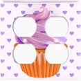 thumbnail image 3 of Metal Light Switch Plate Cover Pastel Purple Cupcake Heart Wallpaper CAK035, 3 of 13