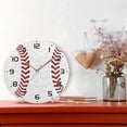thumbnail image 6 of SKYSONIC Sport Baseball Print Wall Clock 10 Inch Silent Non Ticking Round Clock Oil Painting Clock Easy to Read Clock for Living Room Bedroom Bathroom Home Decor, 6 of 7