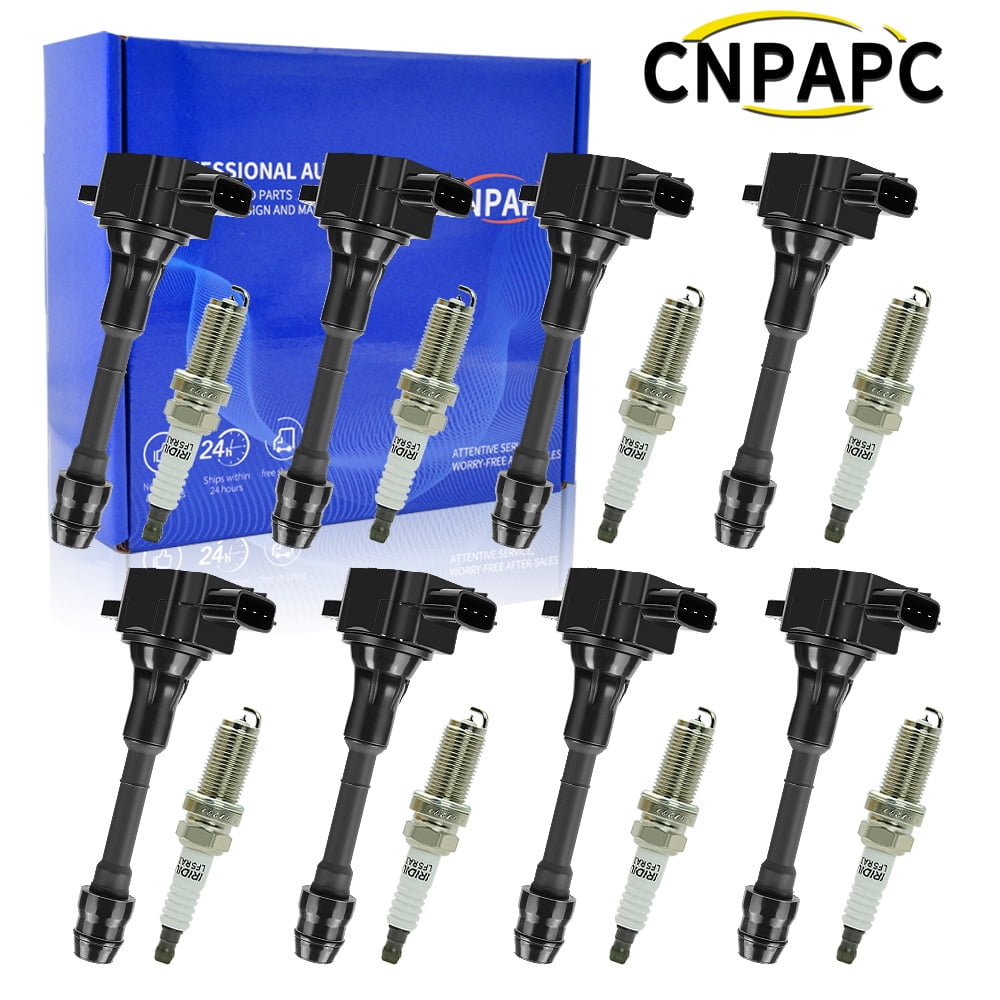 Pack of 8 Ignition Coils and 8 Iridium Spark Plugs for Nissan Armada Titan Pathfinder  2004 2005 2006 2007 Infiniti QX56 5.6L V8  UF510 22448-7S015 C1483