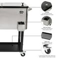 thumbnail image 3 of SalonMore Rolling Cooler 80QT Frozen Warm Function with Shelf Silver, 3 of 8