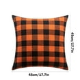 thumbnail image 2 of Wadada Halloween Pillow Covers,Buffalo Orange and Black Plaid Throw Pillow Covers, 18 x 18 Inch Cotton Pillow Cover, Farmhouse Cushion Case for Sofa Couch Patio Outdoor Home Decor (1PCS), 2 of 6