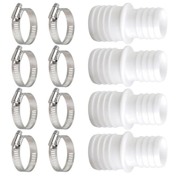 4Pcs Swimming Pool Nozzle Hose Connector Pools Hose Coupling Adapters with Clamp