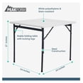 thumbnail image 3 of Multipurpose Banquet Squared Table Lightweight Folding Durable Desk with Secure Base for Indoor and Outdoor Events, 34 Inch, White, 3 of 9
