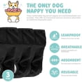 thumbnail image 2 of Washable Dog Diapers (3 Pack), Highly Absorbent Dog Diapers, 3 Pack Washable Dog Diapers Reusable Washable Female Dog Diapers (Black, S), 2 of 5
