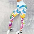 thumbnail image 2 of Yuanlong Women Pants Fashion High Waist Colorful Printed Leggings Long Pant Daily Workout Slim Stretchy Sports Yoga Pants, 2 of 4