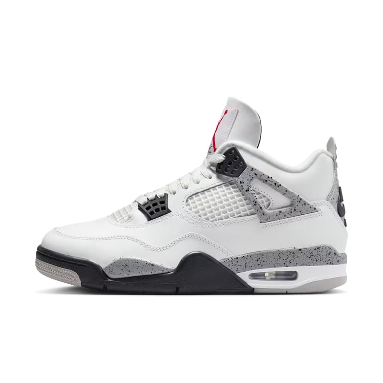 Jordan 4 Retro White Cement (2025) (Summit White/Fire Red  display picture 1