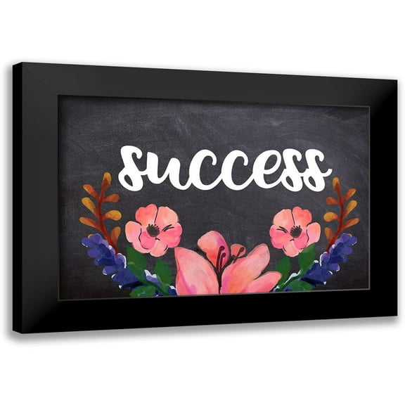 Matic, Jelena 14x11 Black Modern Framed Museum Art Print Titled - Success Flower Chalkboard