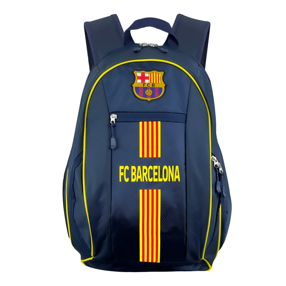 Icon Sports Barcelona Backpack with Soccer Ball Compartment, Licensed