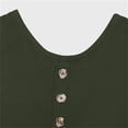 thumbnail image 4 of Womens Button Down Jumpsuits Sleeveless Casual Wide Leg Tank Rompers Loose Jumper Overalls with Pockets Army Green, L, 4 of 7