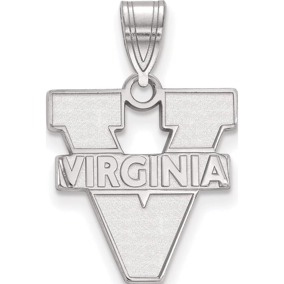 10K White Gold 10Kw Logoart University Of Virginia Medium Pendant (23 X 16) Made In United States 1w003uva