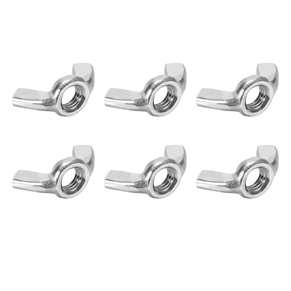 M12 Wing Nuts, Carbon Steel Zinc Plated Hand Twist Tighten Ear Butterfly Nut 6 Pcs