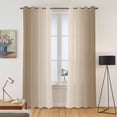 thumbnail image 2 of Beige Ombre Kitchen Curtains 96 Inch Length, Modern Gradient Abstract Art Grommet Top Bedroom Living Room Curtains, Light Filtering Cafe Curtain Drapes 2 Panels Set 104''x96'', 2 of 9
