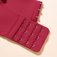 thumbnail image 4 of Turilly Bras Womens Deep V Push Up Bra With Wireless Support Breathable Burgundy Color Everyday Bras, 4 of 7