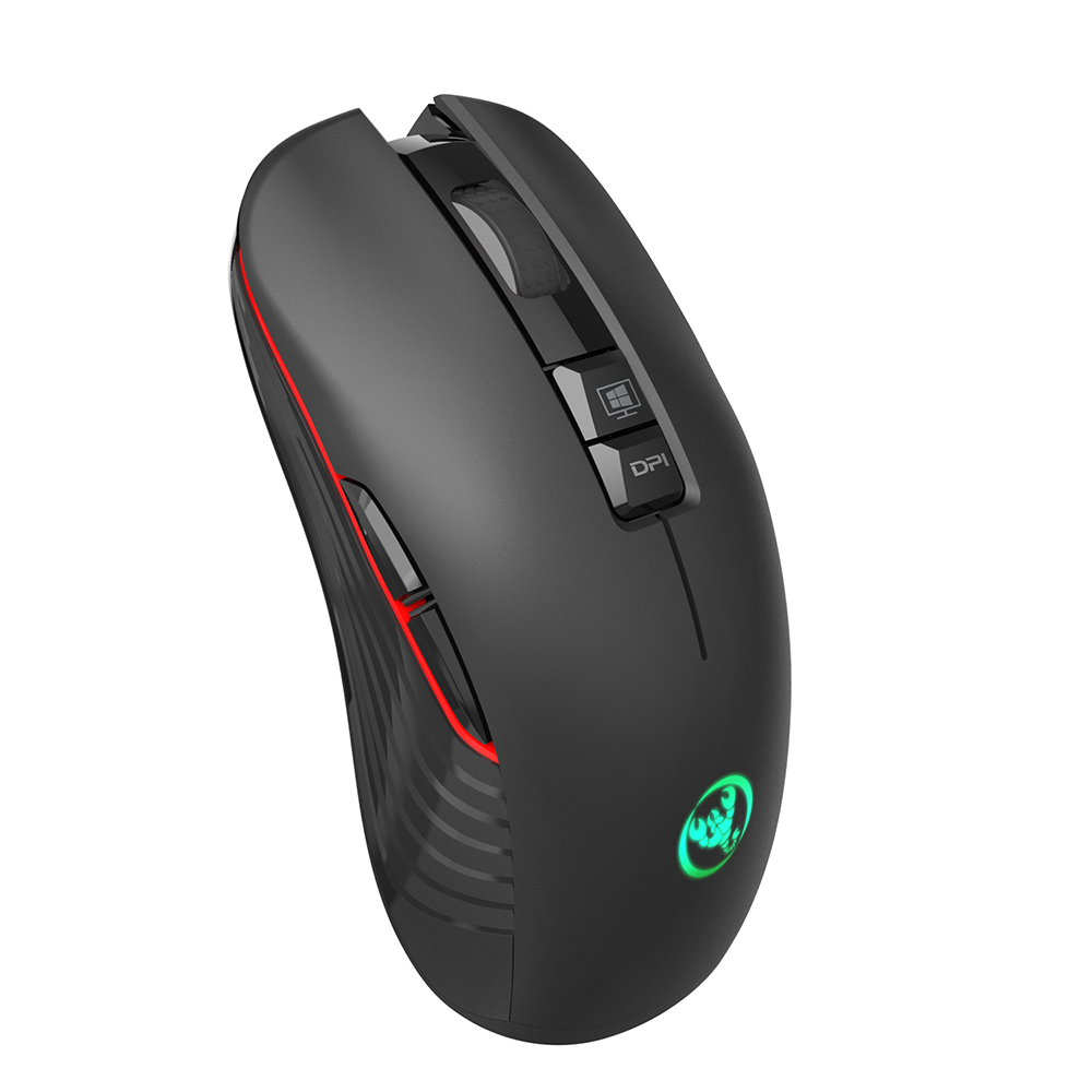 Wewoo - Souris sans fil HXSJ T30 de jeu USB rechargeable colorée à 8 clés  2,4 GHz éclatante 3600DPI à quatre vitesses réglable avec sourdine optique  pour ordinateurs de bureau / portables