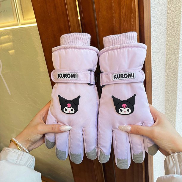 New ski gloves women's winter thickened windproof warm Sanrio outdoor snow riding motorcycle touch screen anti-water