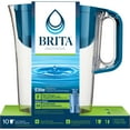thumbnail image 2 of Brita Large 10 Cup Water Filter Pitcher with 1 Brita Elite Filter, Made Without BPA, Huron, Teal, 2 of 3