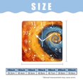 thumbnail image 2 of 10 Inch Wall Clock Battery Operated Square Clock for Office, Kitchen, Outdoor, Living Room,Hippie Style Spiral Colorful Turning Contrast Design Print, 2 of 4