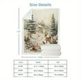 thumbnail image 2 of Winter Whimsy Fleece Throw Blanket with Deer and Birds Soft Plush and Cozy for Chilly Nights Perfect for Snuggling Up by the Fireplace or as a Thoughtful Gift, 2 of 5