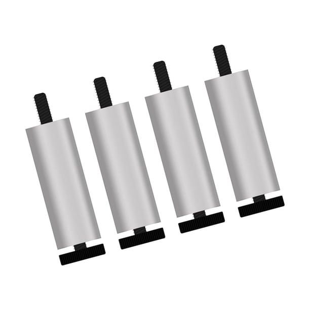 4 patas de sofá de aleación de aluminio, fáciles de instalar, reemplazo para muebles. plata 12cm