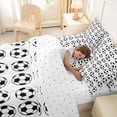 thumbnail image 7 of Erosebridal Cute Soccer Pattern 7-Piece Bedding Comforter Set,Football Sport Ball Games Kids King Bedding Sets,Reversible, 7 of 7