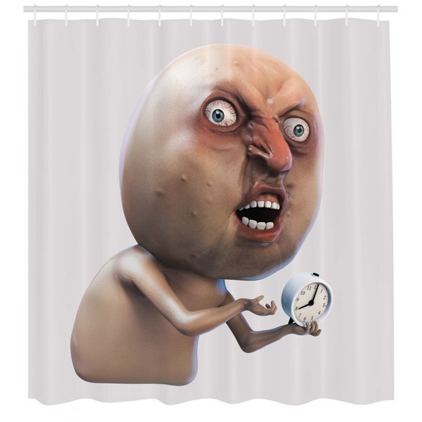 Humor Shower Curtain Why You No Wake Me Up Internet Meme With