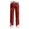 thumbnail image 6 of Garbnen Christmas Pajamas Pants for Men Santa Printed Wide Leg Men's Pajama Bottoms Elastic Waist Funny Fall Winter Merry Xmas Print Soft Mens Sleep Pants, 6 of 6