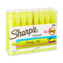 Sharpie Tank Style Highlighters, Chisel Tip, Fluorescent Yellow, Box of 24