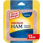 Oscar Mayer Lean Smoked Ham Sliced Lunch Meat with Water Added, 12 oz Pack