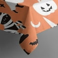 thumbnail image 4 of Halloween Cats with Pumpkin and Bat Motifs Rectangle Tablecloth 60"x102",Waterproof Polyester Rectangle Table Cloth, Wipeable Spillproof Polyester Tablecloth for Dining, Camping, Indoor and Outdoor, 4 of 6