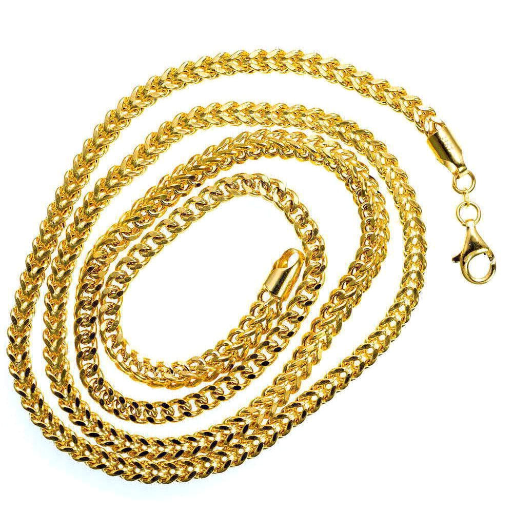 Franco Link Solid 14K Yellow Gold 27.53 gram 4.5 mm Real Mens Necklace 24 inches by J&H Jewelers