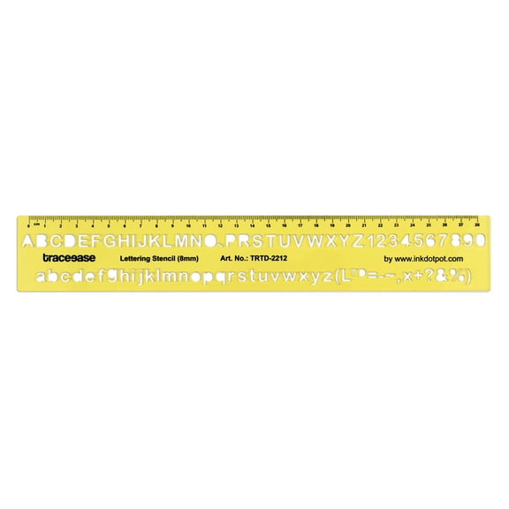 Traceease English Alphabet Numbers Lettering Template Drafting Tools Alphabet Stencils,8mm Alphabet Size