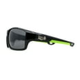 thumbnail image 4 of Locs Lunettes de Soleil Motard pour Hommes Surdimensionnées à Enroulement Noir Vert, 4 of 4