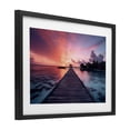 thumbnail image 2 of Stupell Industries Tropical Island Sunset Over Docks Black Framed Print Under Glass, 20 x 14, by LSR Design Studio, 2 of 8