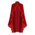 thumbnail image 4 of Liyamei Cape à Col Style Vintage pour Spectacle sur Scène Fête Cape Rouge Taille Unique, 4 of 5