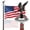 Black, variant on Yescom EZ GO 30ft Eagle Topper Telescopic Flag Pole Kit Solar Light Outside 3x5' US Flag Ball Top, Black