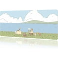 thumbnail image 1 of Cute Desk Mat Kawaii Mousepad Anime Aesthetics Desk Pad XXL Cute Checke and Mouse Pad Computer Keyboard Mat Office Desk Pad Protector .&#X.&#, 1 of 7