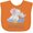 Orange, variant on Inktastic My Grandpa Loves Me to the Moon and Back Elephant Family Boys or Girls Baby Bib